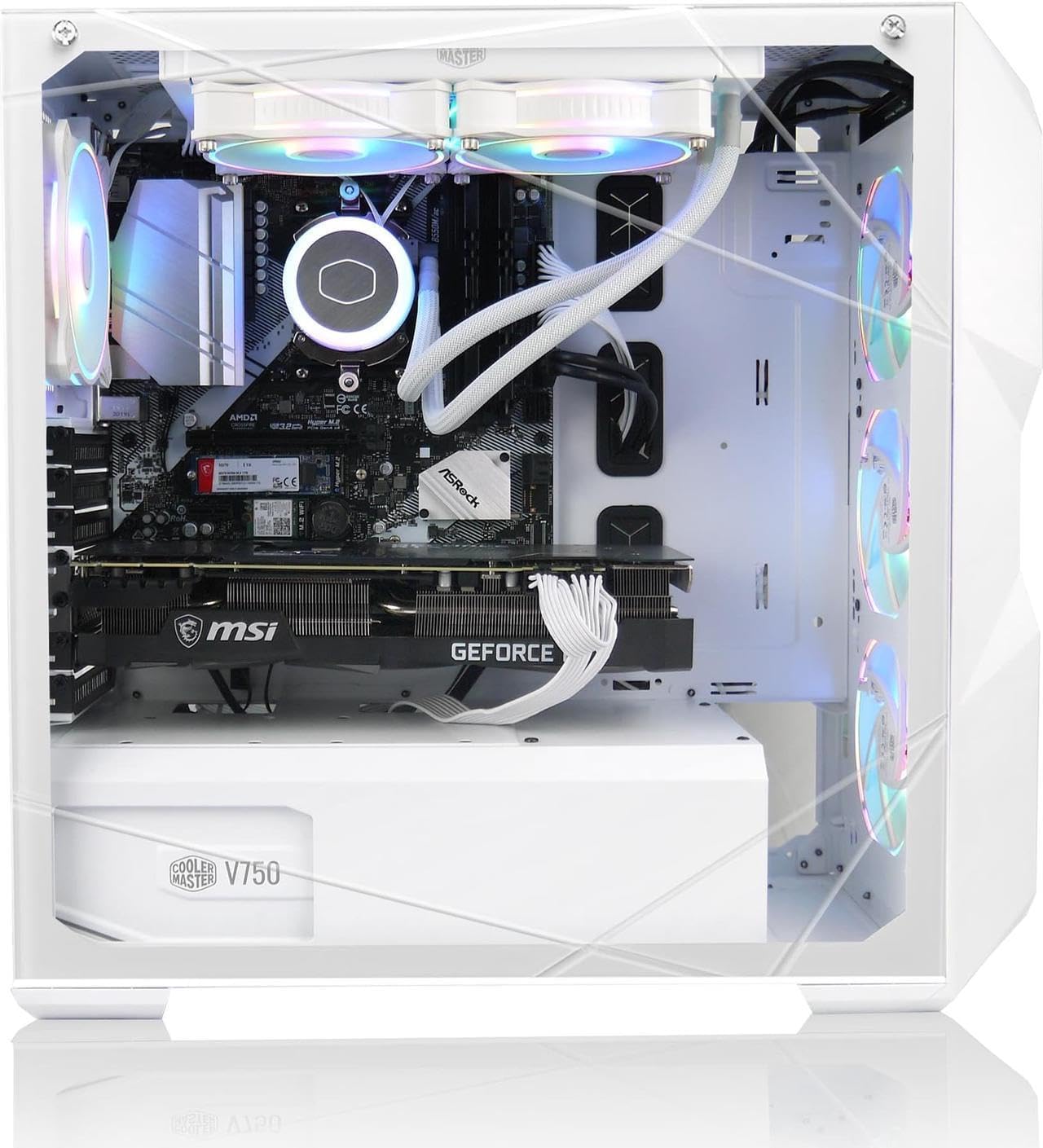 AVGPC Blizzard Gaming PC - Intel® CPU Core i9 11900KF, RTX 5060 Ti, 32GB DDR4, 1TB NVME M.2 SSD, 360mm Liquid Cooler, ARGB Fans, WiFi/AC, TD500 Mesh White Case, Windows 11 Home i9 5060 Ti