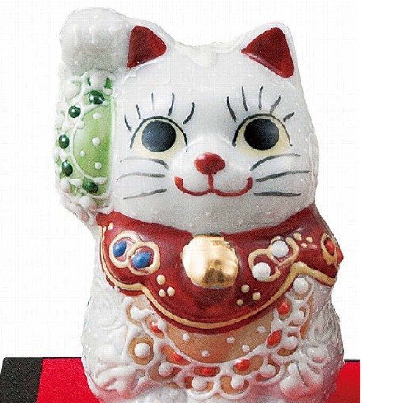 Amazon.co.jp: 九谷焼 2号ペア招き猫・白盛 : ホーム＆キッチン