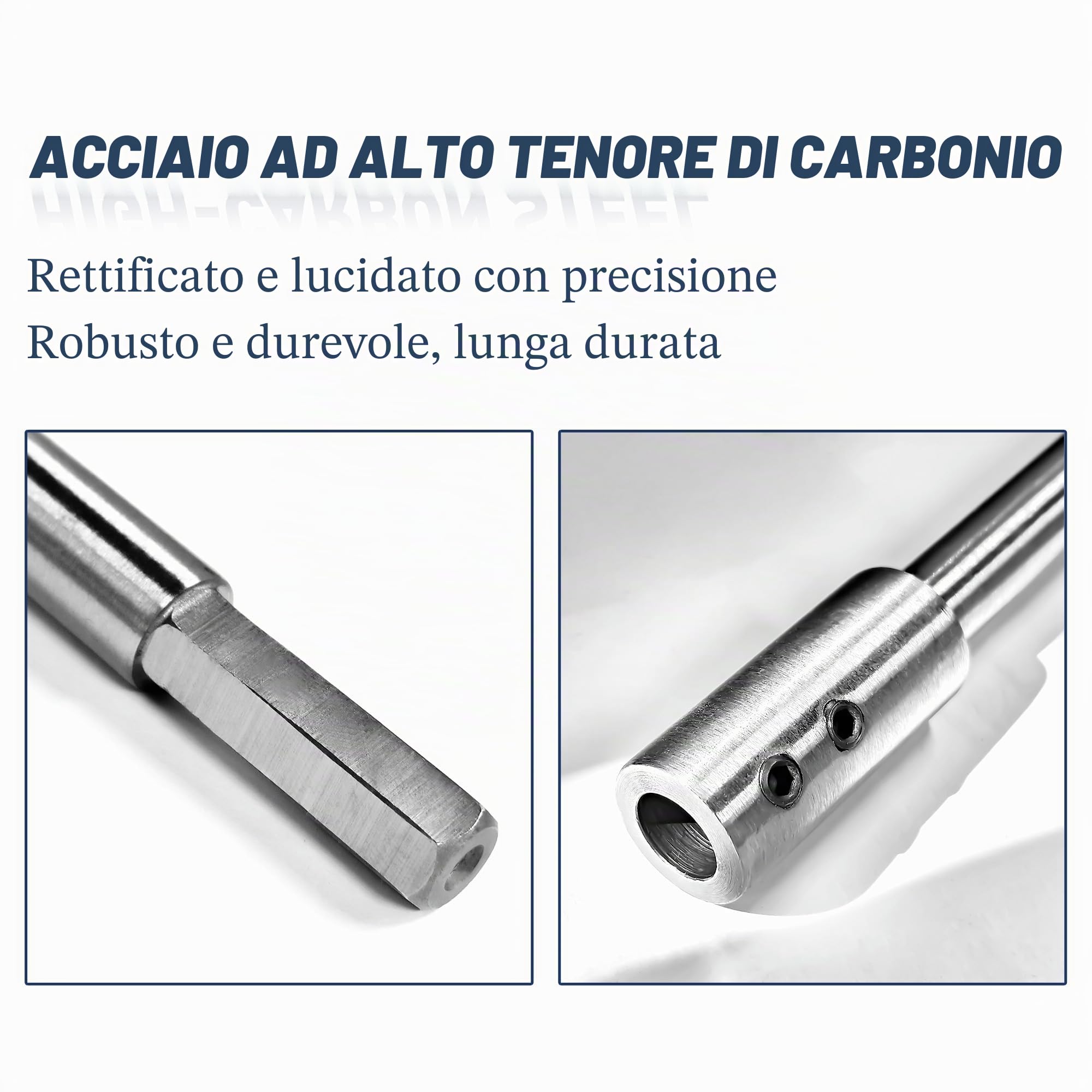 ASNOMY Estensione extra lunga della coclea della nave da 254mm, con attacco da 1/2", l'estensione del bit della trivella della trivella della nave,Prolunga Punte Trapano per gambo da 12,7mm