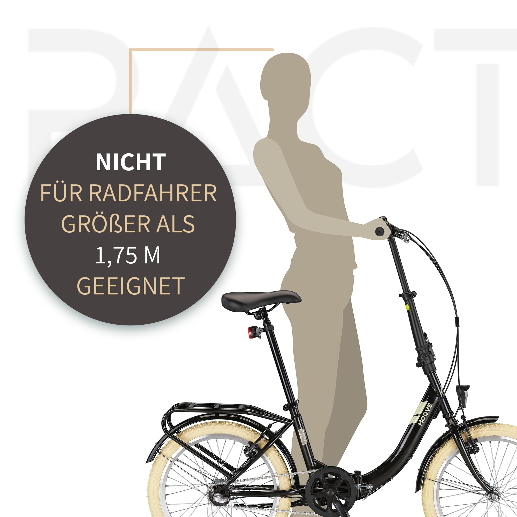 PACTO-Eight Hochwertiges Faltrad 27cm Stahlrahmen 20 Zoll Doppelwandige Aluminiumfelgen 6 Gang Shimano Umwerfer Klapprad Faltrad Zusammenklappbares Kompaktes Falträder Erwachsene