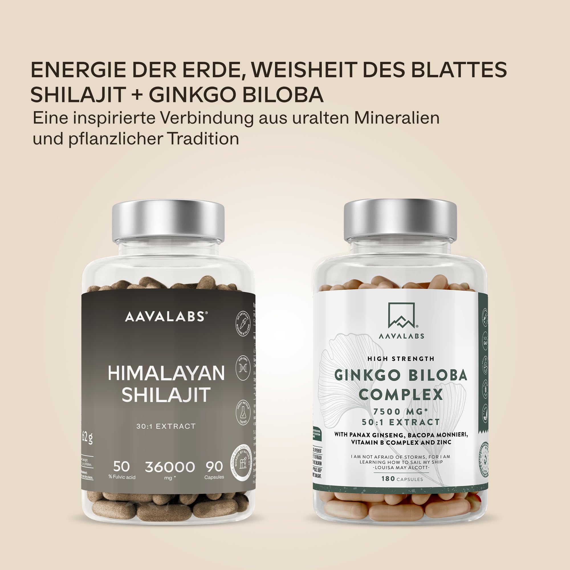 Pure Himalayan Shilajit Kapseln Hochdosiert 36000mg 30:1 Extrakt 50% Fulvinsäure & Huminsäure - Mumijo Shilajit Original Himalaya - Energie & Immunität - 90 Kapseln Vegan & Laborgeprüft