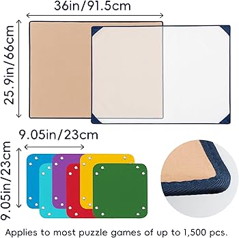 Becko - Vassoi impilabili per puzzle con coperchio, accessori per puzzle fino a 1500 pezzi, 8 vassoi esagonali (bianco