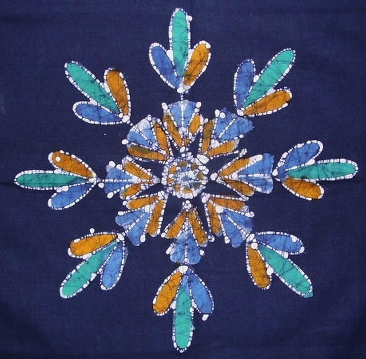 Batik Tapestry Cotton Bedspread 108" x 88" Full-Queen Green