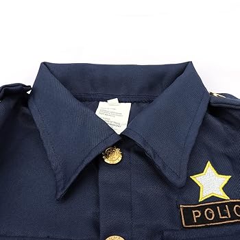 police警察グッズコスチューム 白シャツ 長袖 警察 白シャツ 長袖 コスプレ用 - メルカリ
