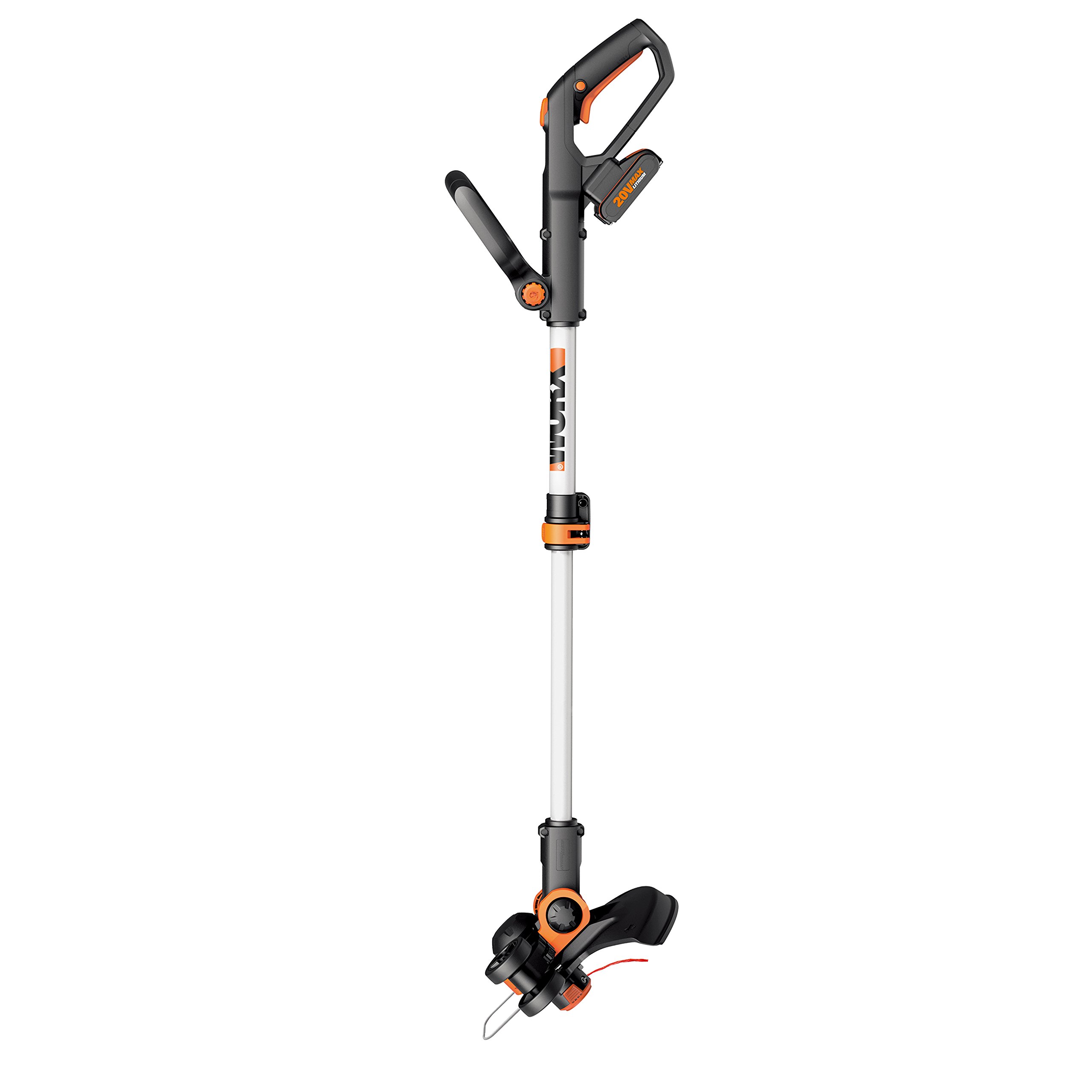 WORX WG163E.1 20V Akku-Rasentrimmer –​​ Inkl. Li-Ion Akku, Ladestation, Spule, Sicherheitsschutz & WA0004.1 Rasentrimmer Faden für alle 20V WORX Rasentrimmer – Ø 1,65mm, 3m Länge – 2er Set