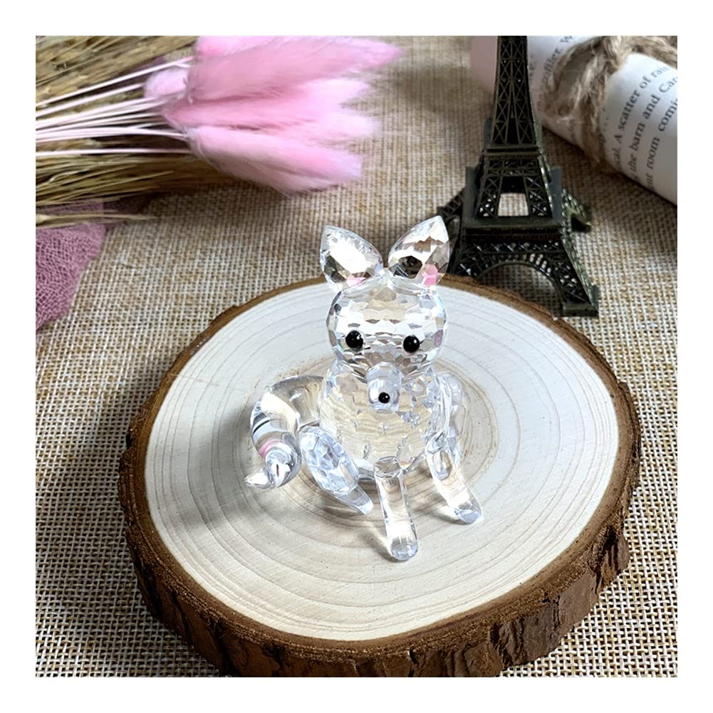 Amazon.co.jp: 工芸品 クリスタルガラススワイパーフォックス