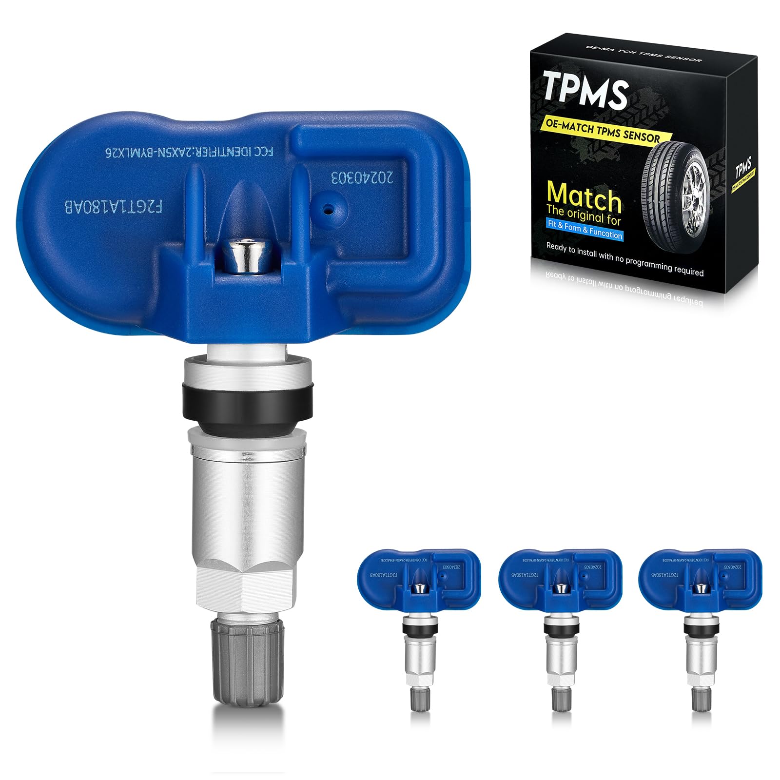 BDFHYK F2GZ-1A189-A,F2GT-1A180-AB,315MHz TPMS Sensor Compatible with Ford, Compatible with Lincoln Tire Pressure Monitoring System (TPMS) Sensor Blue