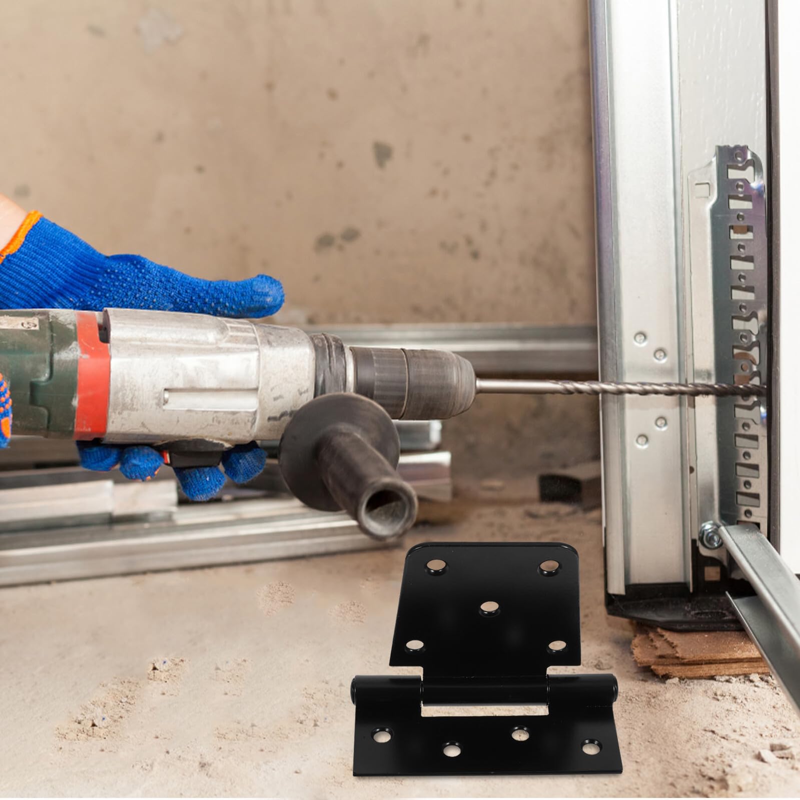 OUNONA 2 pezzi Cerniere Pesanti in Acciaio Carbonio Nere Opache per Porte e Cancelli Resistente alla Ruggine con Viti Incluse Adatte per Porte di Fienile e Mobili Installazione Facile