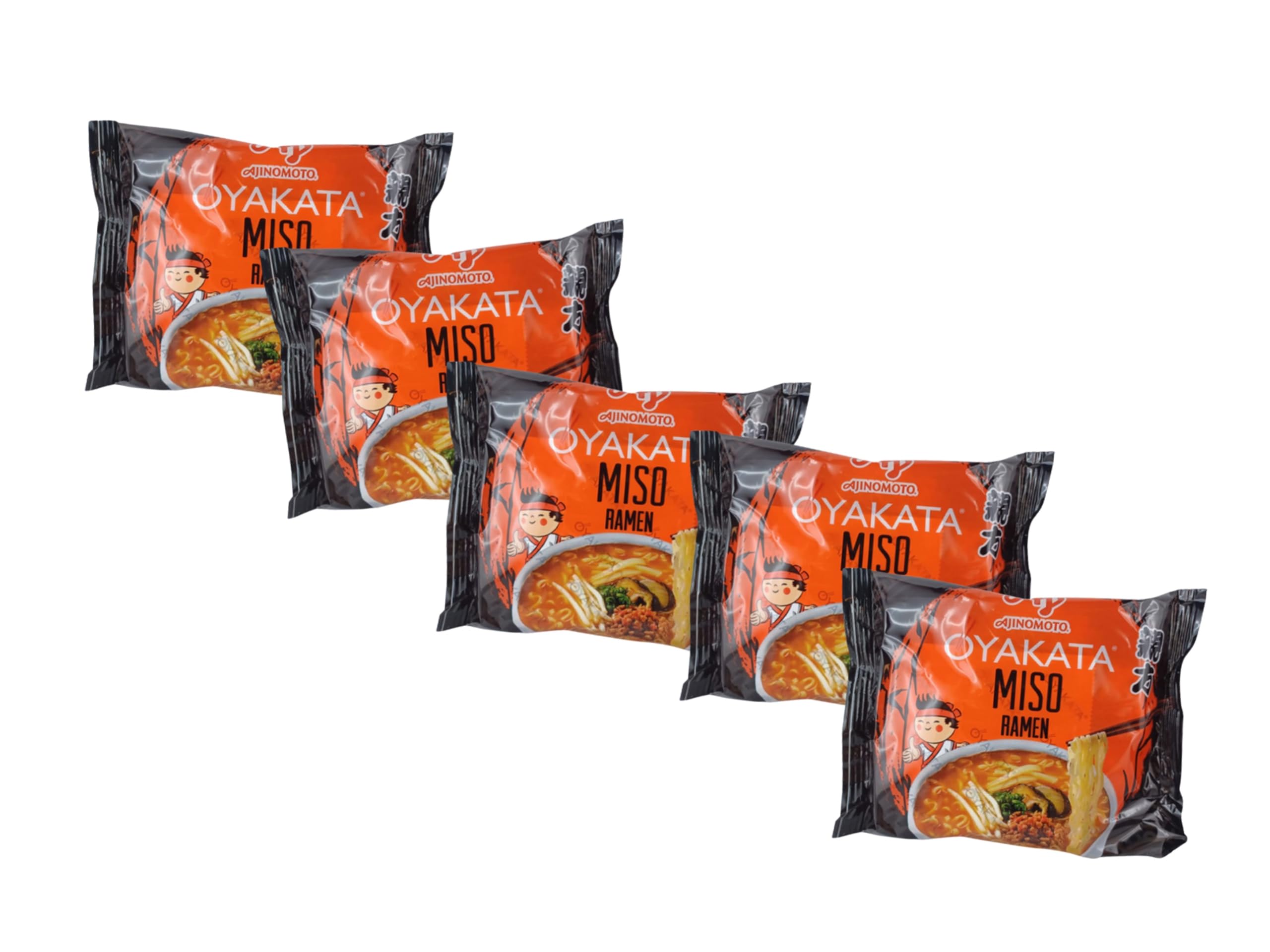 OYAKATA Miso Ramen 89 g Confezione da 5 spaghetti istantanei giapponesi – Gusto autentico – OG ASIA