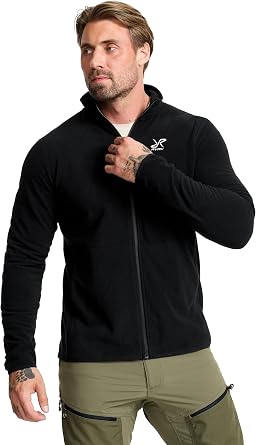 RevolutionRace Hiker Men's Full-Zip Fleece Lightweight Fleece Jumper Perfect Fleece Jacket for Hiking and Outdoor Adventures