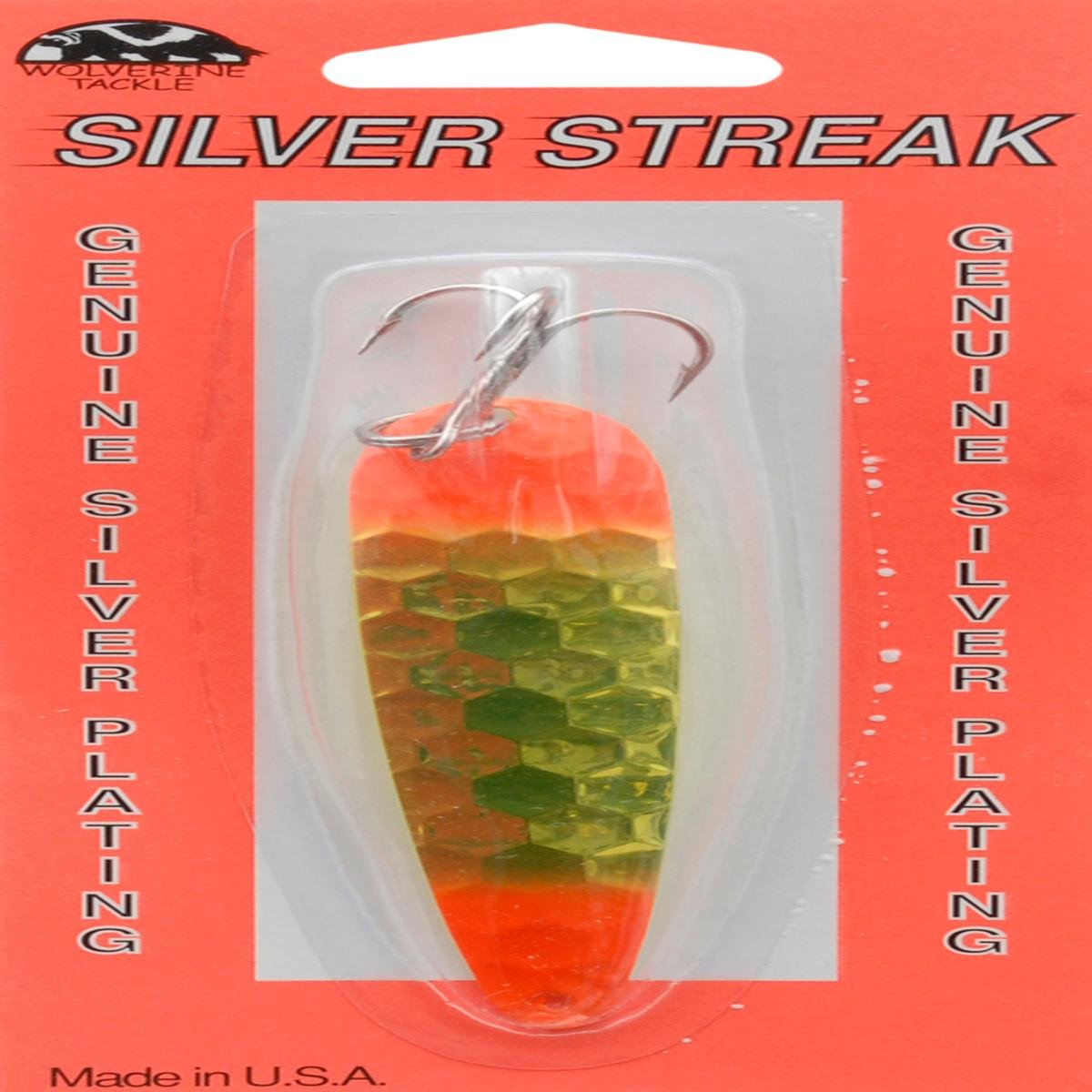 Wolverine Tackle Silver Streak C-kukurydza łyżka wędkarska, pomarańczowa/złota, 1/2 oz