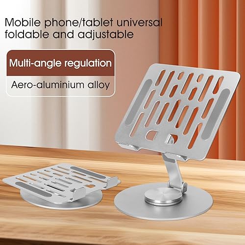 Miniatura 2 de Soporte giratorio para tableta de 360 grados, un soporte de computadora inteligente que puede emitir sonido de engranaje. Plegable hacia arriba y