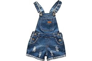 Adorable and Functional Toddler Overalls: Big Ripped Denim Shortall
