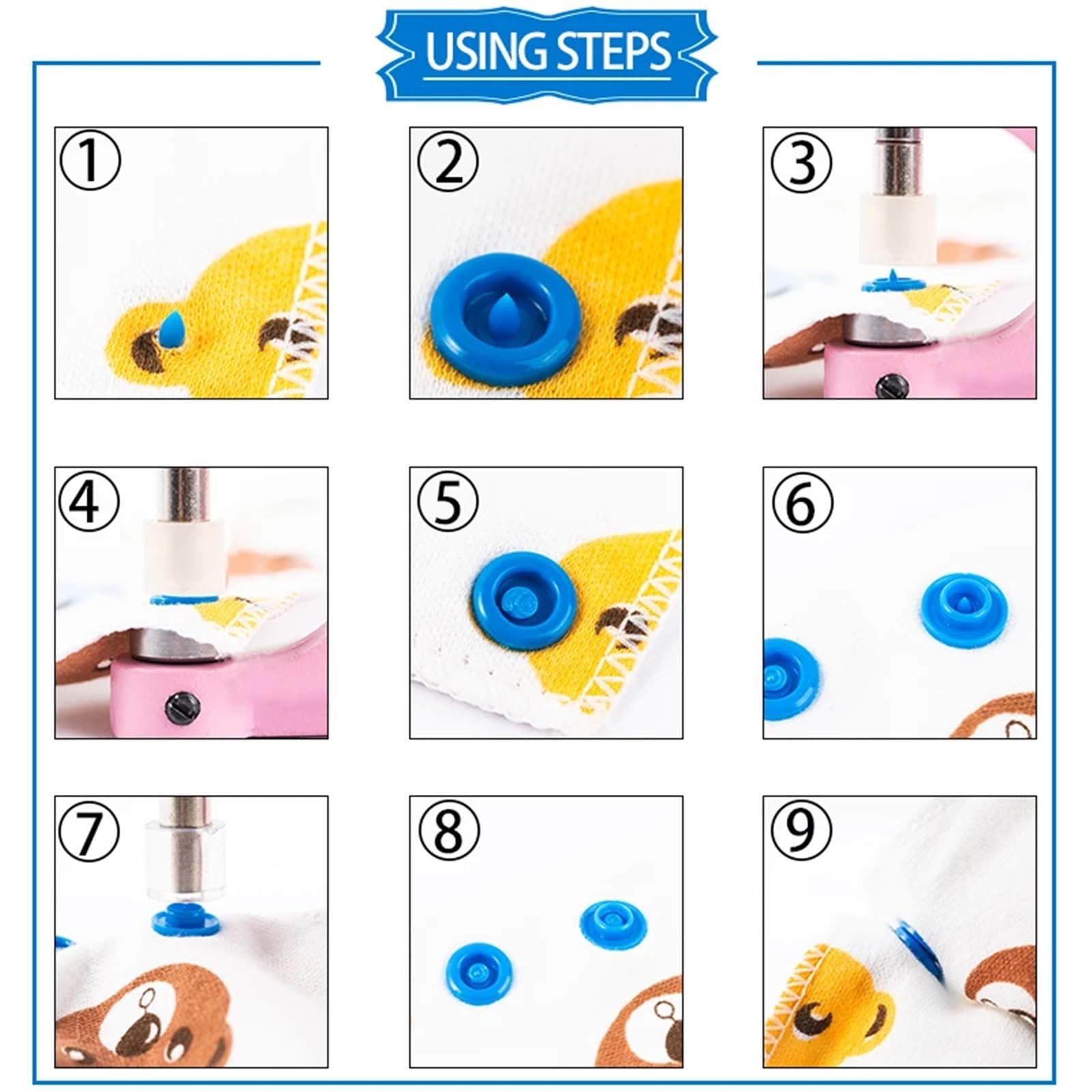 Botones de presión para coser, 1000 juegos de botones de presión de plástico mate, T3/10 mm, T5/12,4 mm, resina, accesorios de ropa (B7)