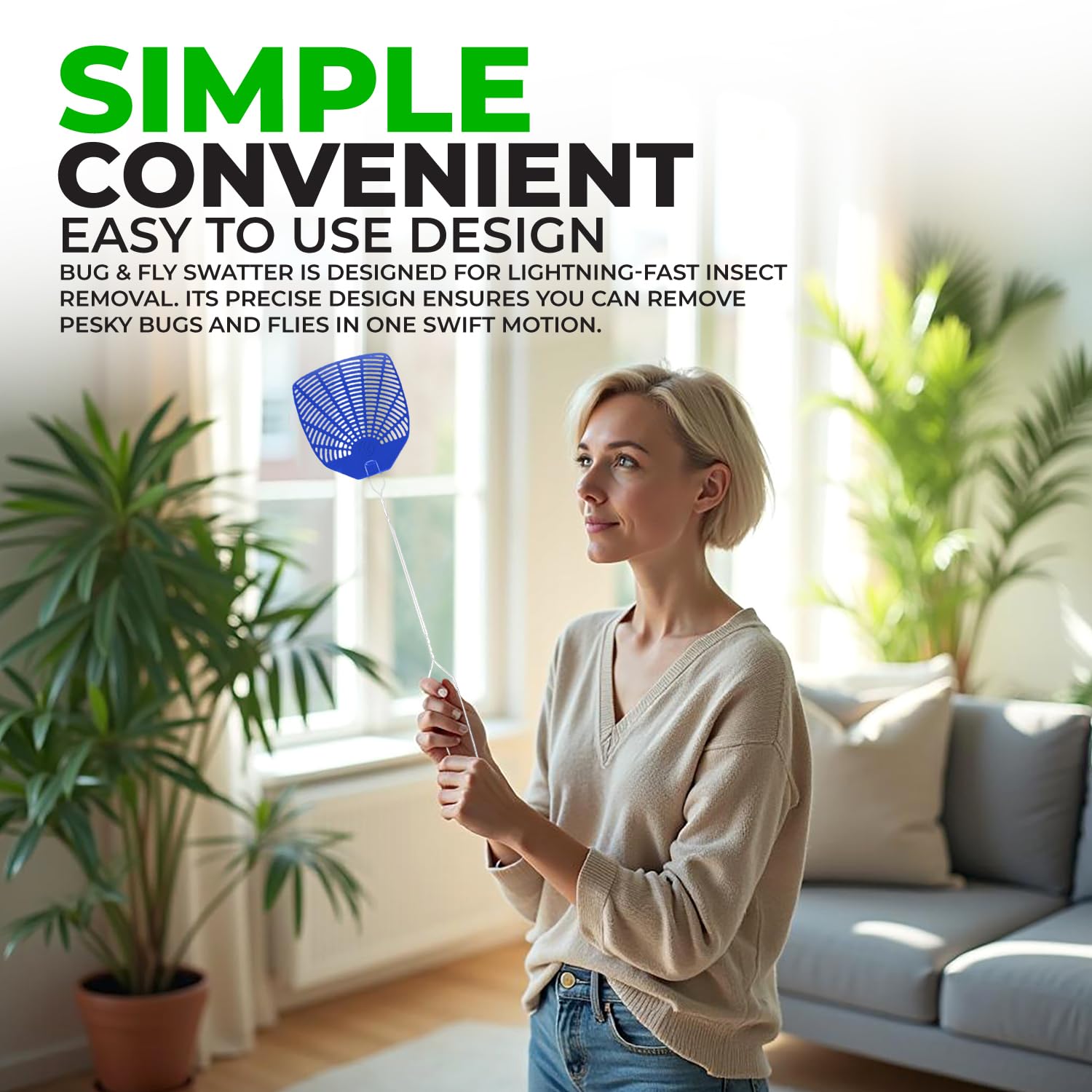 Supreme 6-Pack Fly Swatters - Bug Control -5