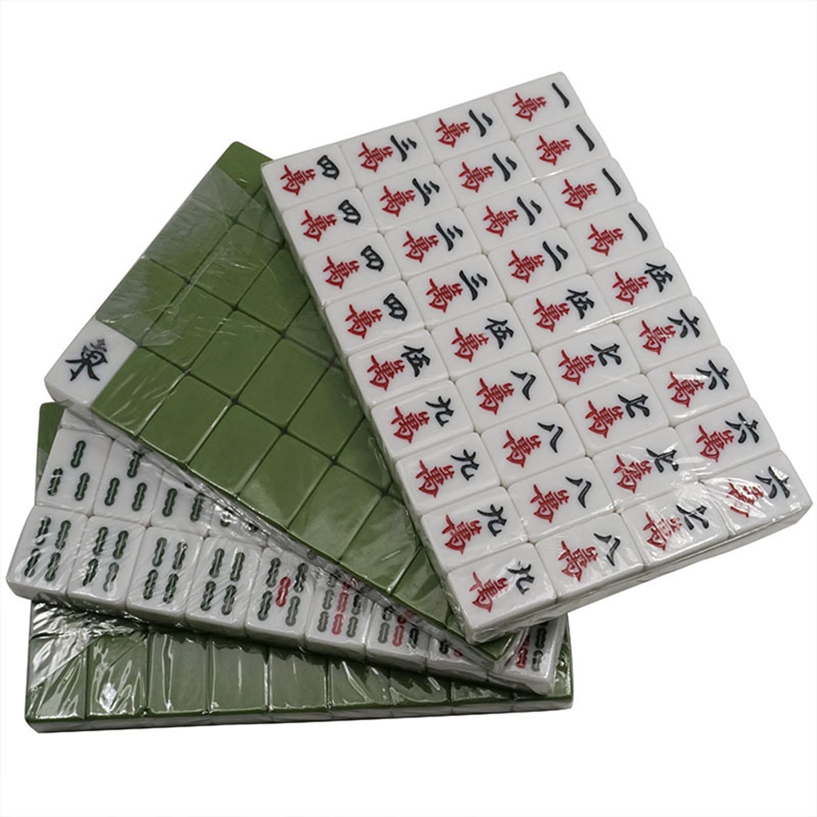 Chińska gra mahjong zestaw płytek mahjong, Zestaw do gry w chińskiego mahjonga z torbą podróżną, przenośny zestaw do gry w majiang na spotkania rodzinne, czas wolny przyjaciół
