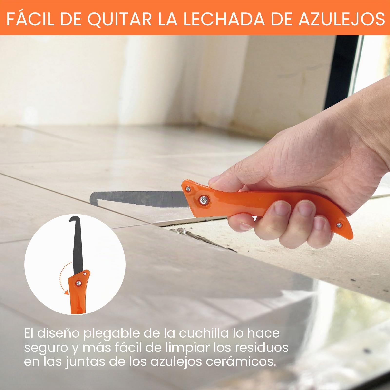 Gvolatee 2 Piezas Rascador Juntas Azulejos+7 Cuchilla de Repuesto, Limpiador de Sierra Removedor de Lechada, Rasquetas Raspador Limpieza, Herramienta de Eliminación para Baldosas de Baño de Cocina