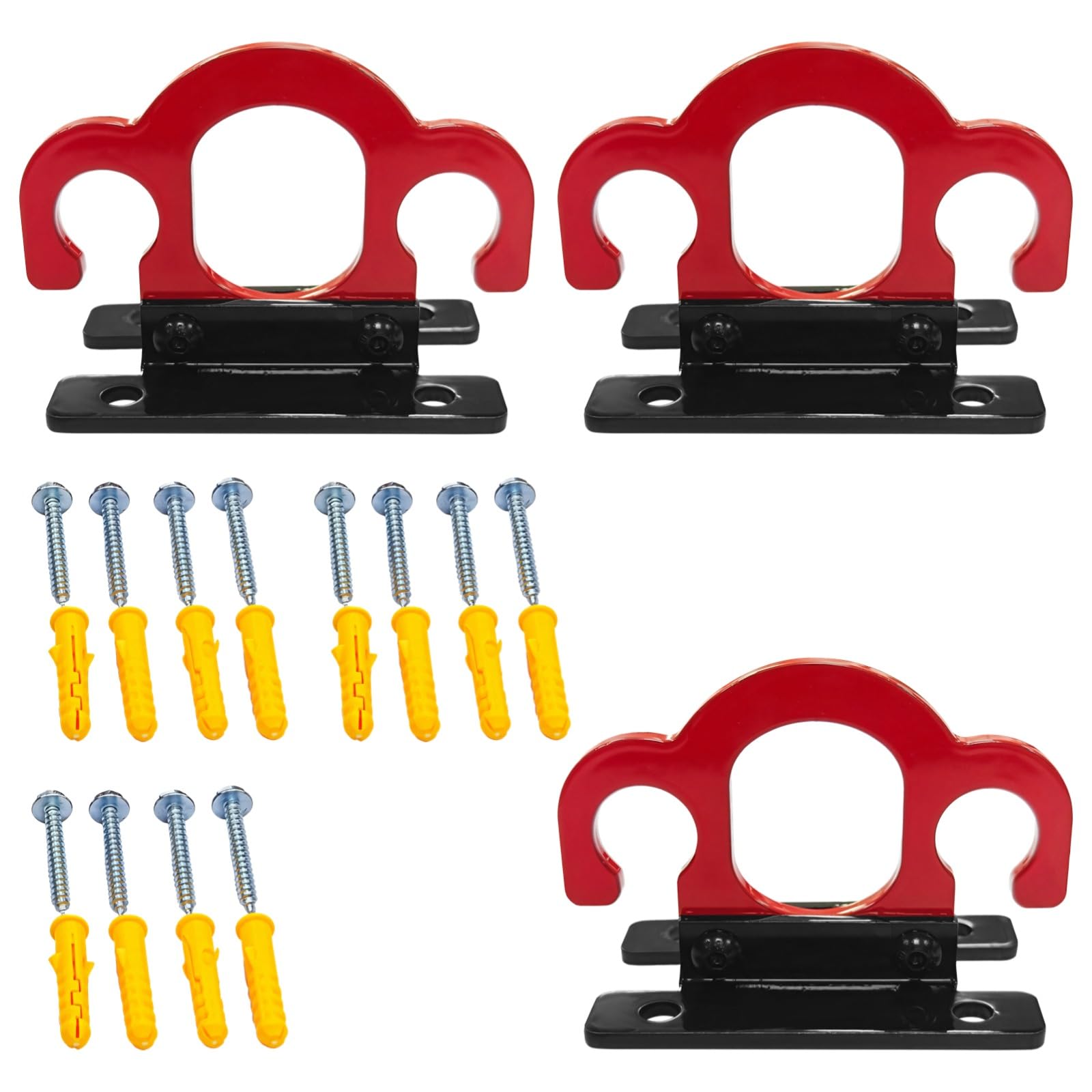 Packool Resistance Band Wall Anchors, 3PCS Heavy Duty Metal Workout Wall Mount Anchor Training Anchor with Screws for Strength Training