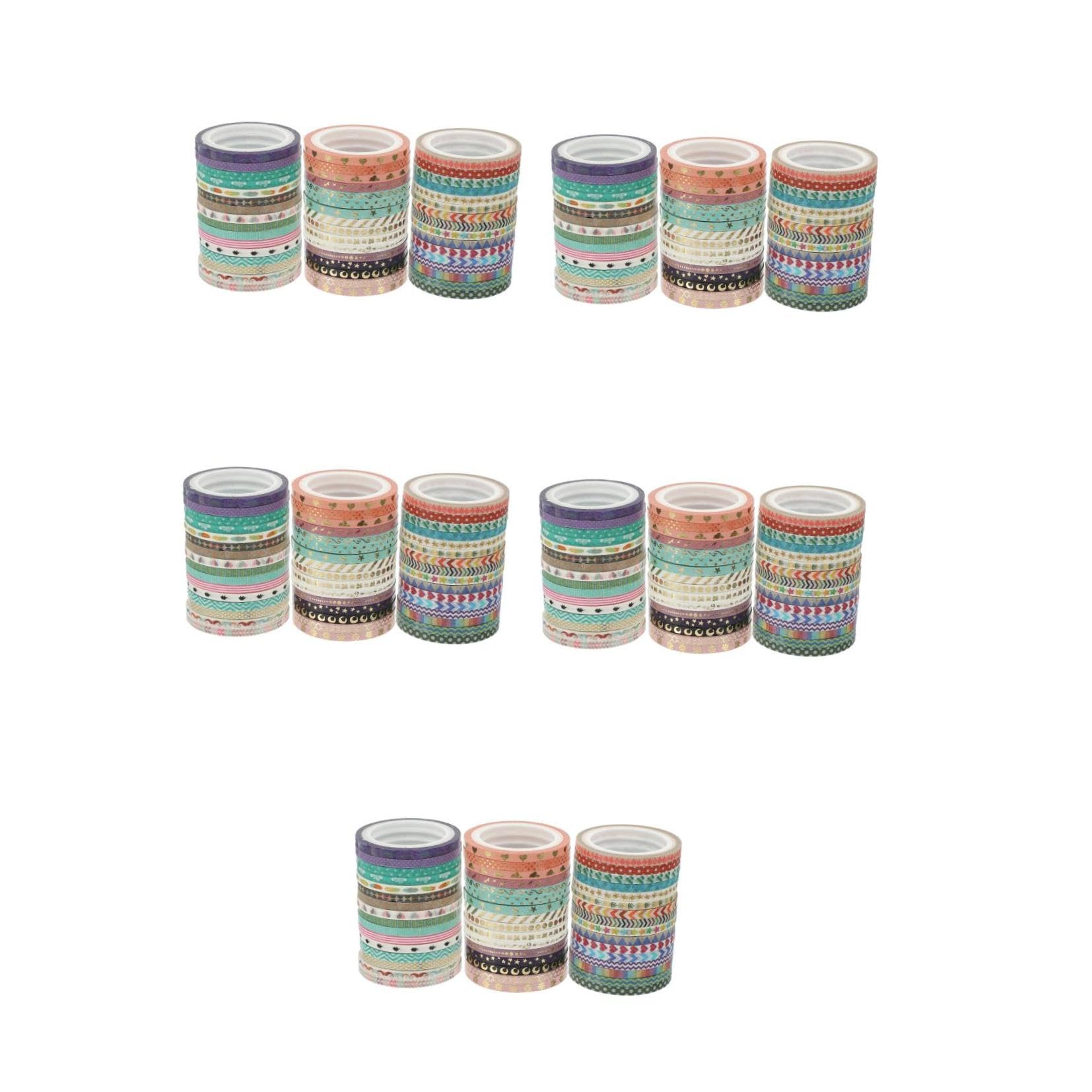Artibetter 5 Set Washi Tape Decorativi Nastro Adesivo Flessibile Per Scrapbooking E Decorazioni Facile E Applicare Confezione Multi 48 * 5