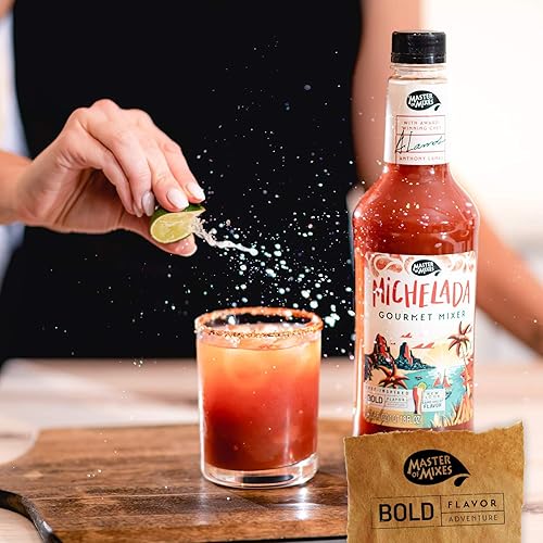 Miniatura 4 de Master of Mixes Mezcla de bebida Michelada, lista para usar, botella de 1 litro (33.8 onzas líquidas), paquete de 6