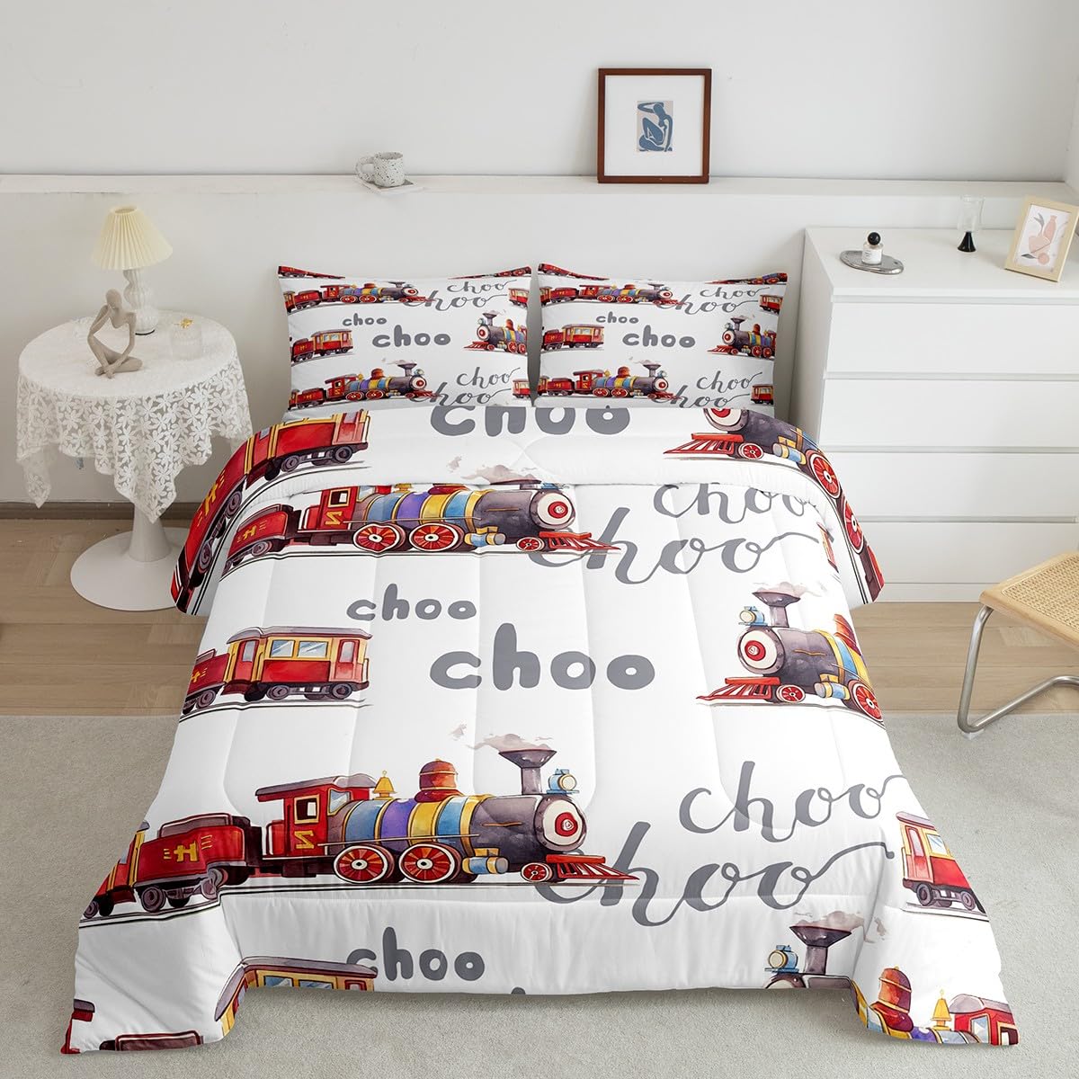 Floral Bedding Sets - Hummingbird Iris Flowers Comforter -9