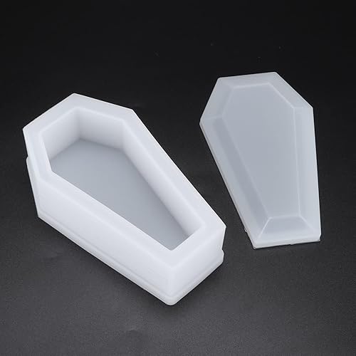 Miniatura 6 de Molde de silicona para ataúd moldes de resina para caja de almacenamiento para manualidades joyería Halloween