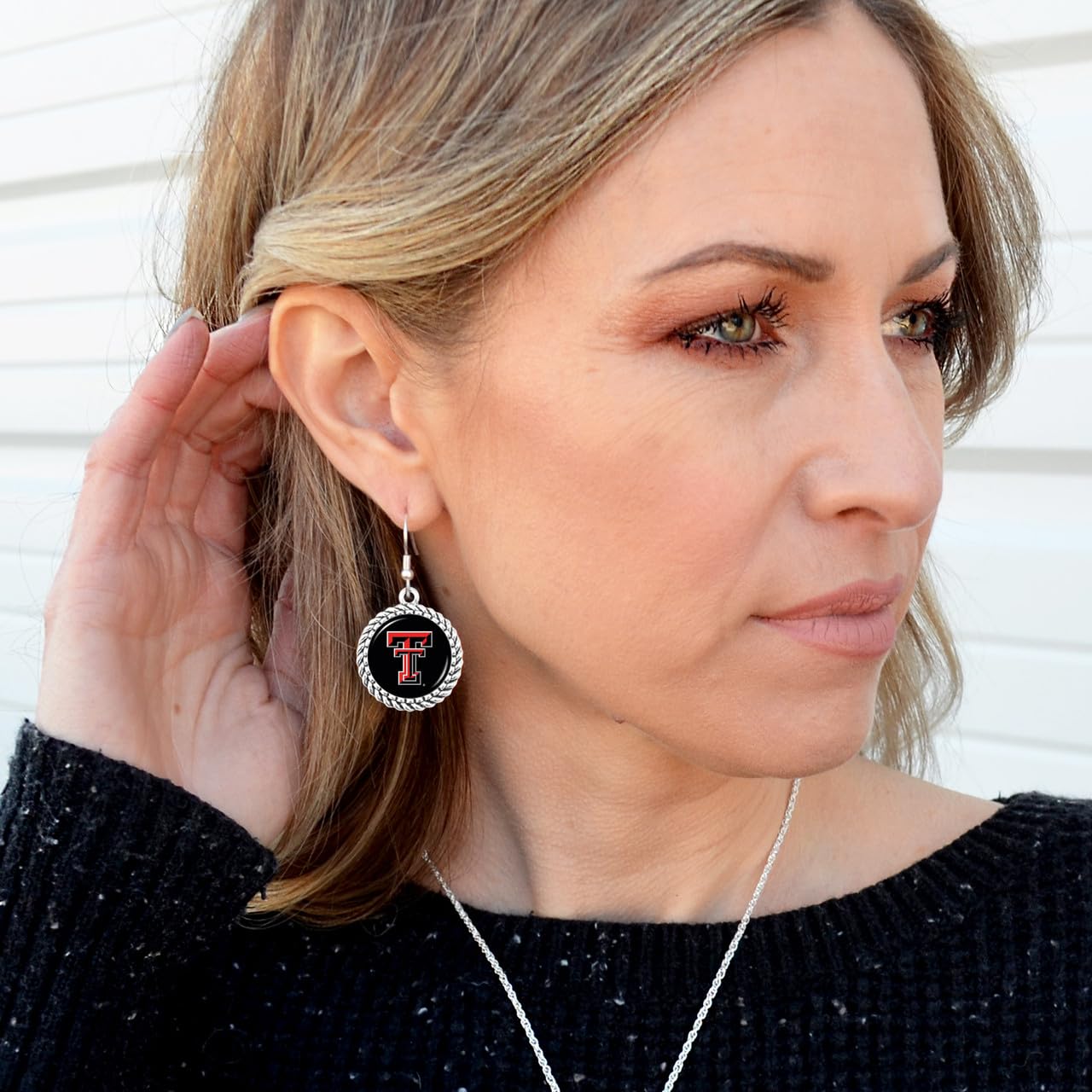 From the Heart Texas Tech Red Raiders Olivia Earrings Silver Jewelry Gift TTU