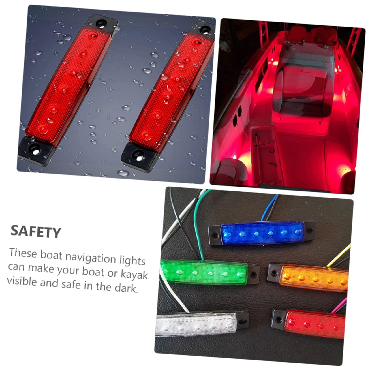 KESYOO 6Pcs Boat Lights Leds Navigation Lights for Boat Kayak Material Wires for Night Visibility Safety