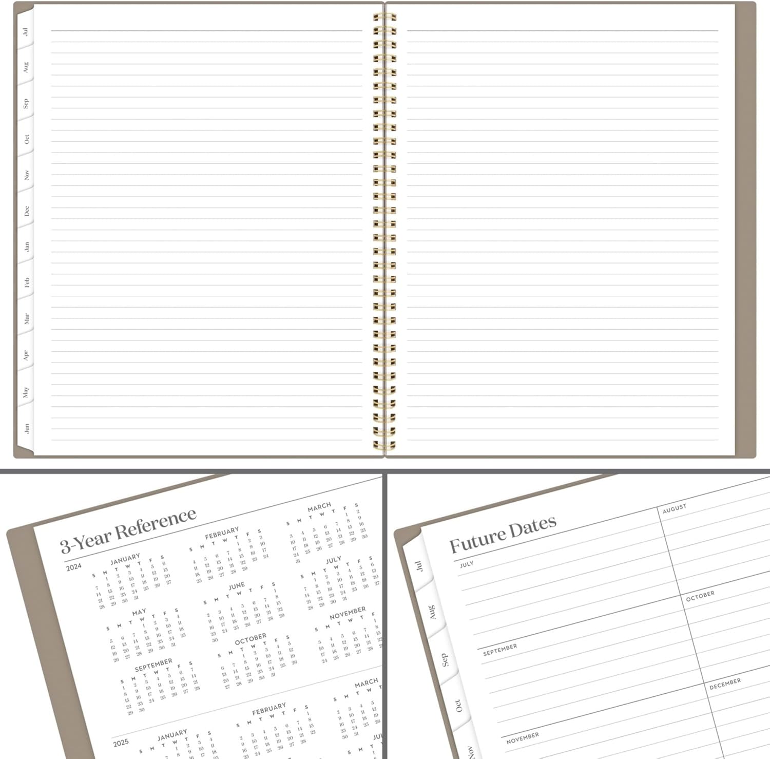 2024-2025 Cambridge® WorkStyle® Monthly Academic Planner, 8-1/2" x 11", Timeless Taupe, July 2024 To June 2025, 1606-900A-45
