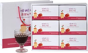 SAMSIDAE Korean Red Ginseng & Pomegranate Juice, Made in Korea, K-Food | Korean red ginseng with pomegranate Healthy alternative juice for men & women Made in Korea K-food