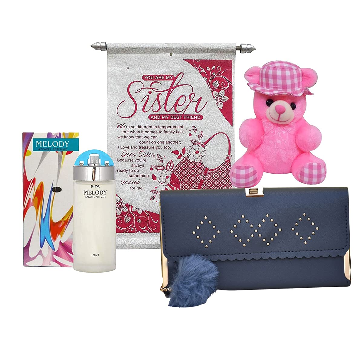 Saugat Traders Birthday Gift For Sister Scroll Card Black Leather