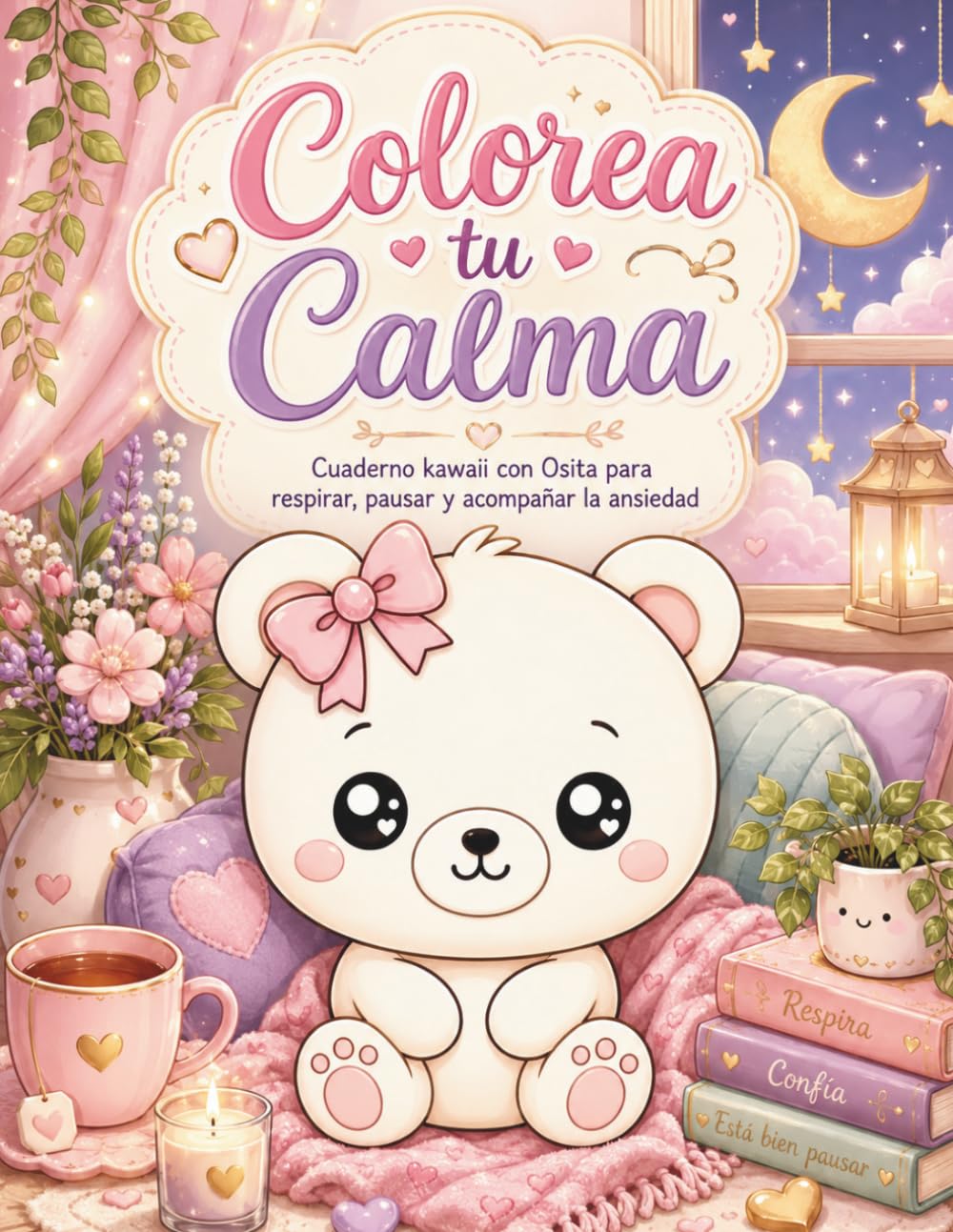 Colorea tu Calma: Cuaderno kawaii para respirar, pausar y acompañar la ansiedad (Krystal de colores)