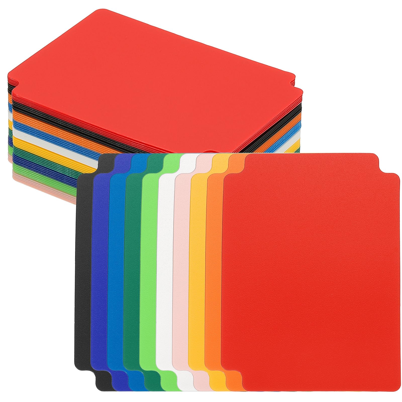 PATIKIL Trading Card Dividers, 50 Pcs Index Card Football Card Sorter Storage Boxes Organizer Tray Accessories for Sports Game Baseball Card, 10 Colors