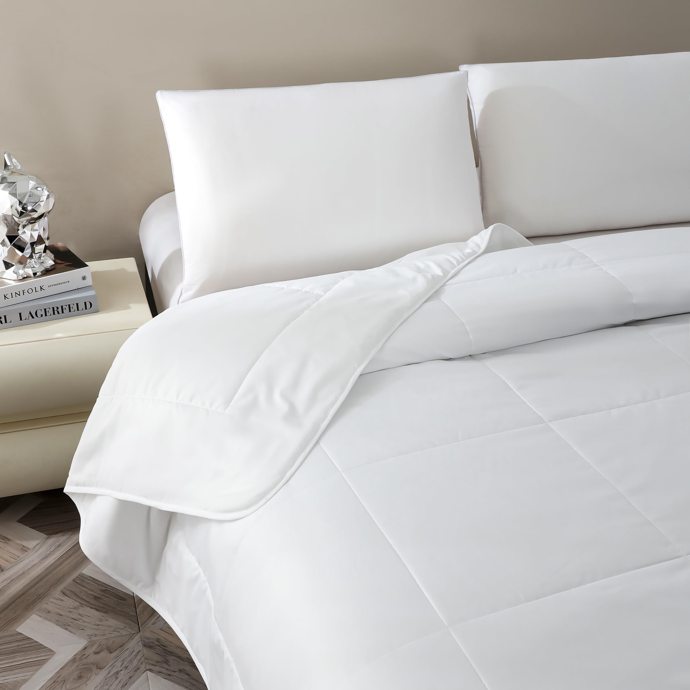 NORA HOME Dekbed 220 x 220 cm, zeer hoog warmteniveau 4,5/5, mijtdicht, antibacterieel, Oeko-Tex, 400 g/m², 3D-kwaliteit, winterdeken - OSLO
