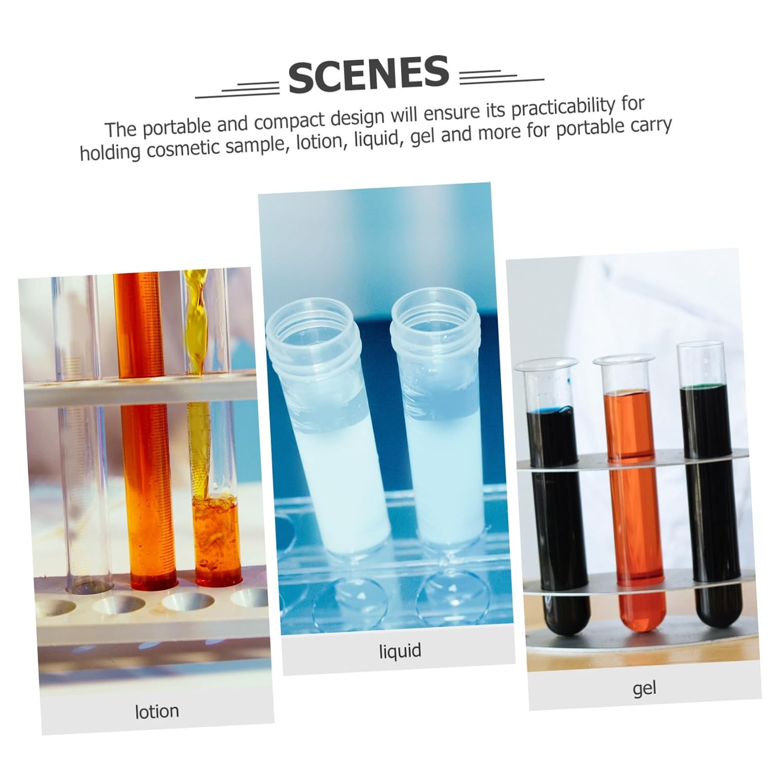 Generic 12 Pcs/Pack Plastic Test Tubes with Screw Caps 16x100mm Leakproof Tube Containers for Lotion Gel Scientific Use Random Color