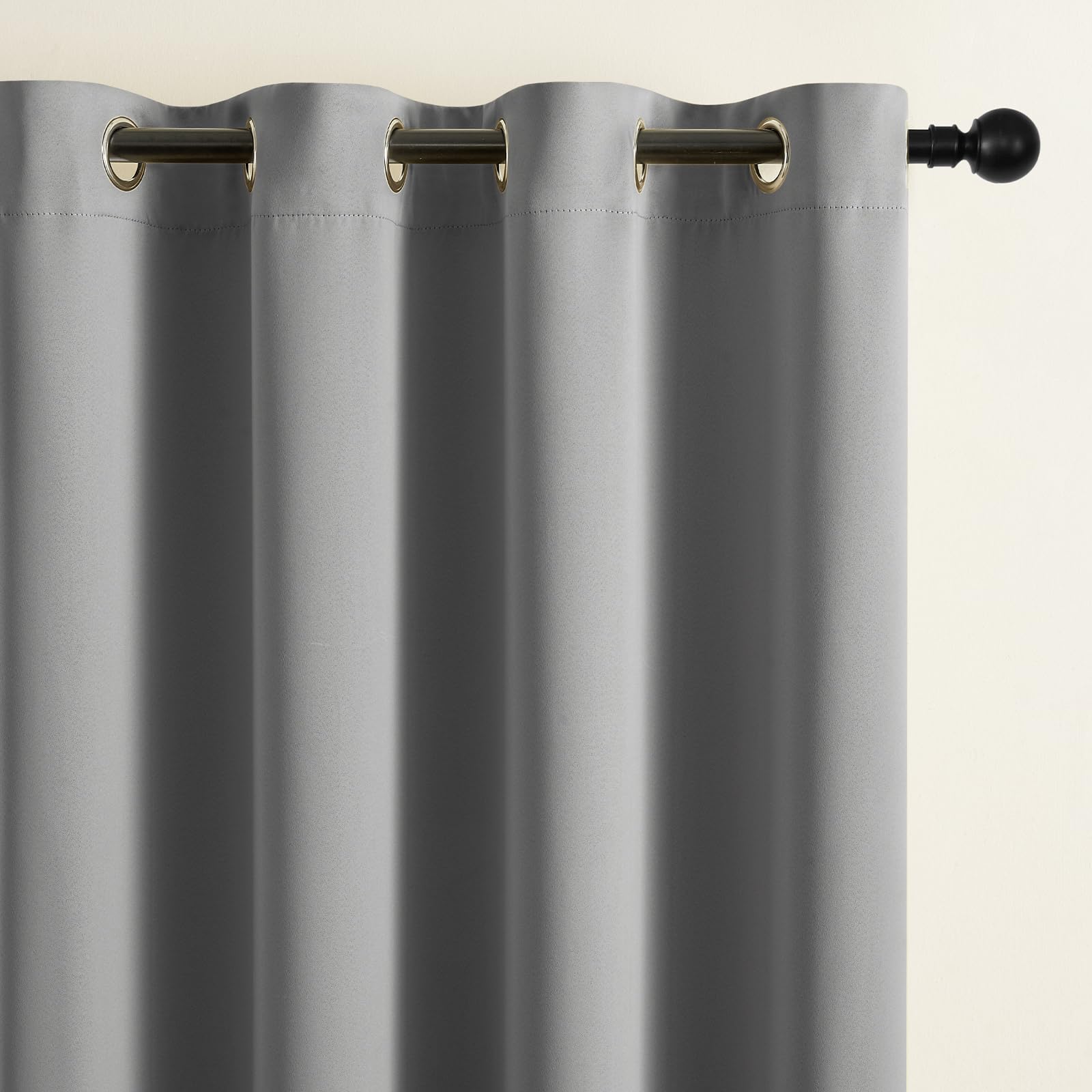 CUCRAF Light Grey Blackout Curtains 84 inch Length 2 Panels Set - Image 2