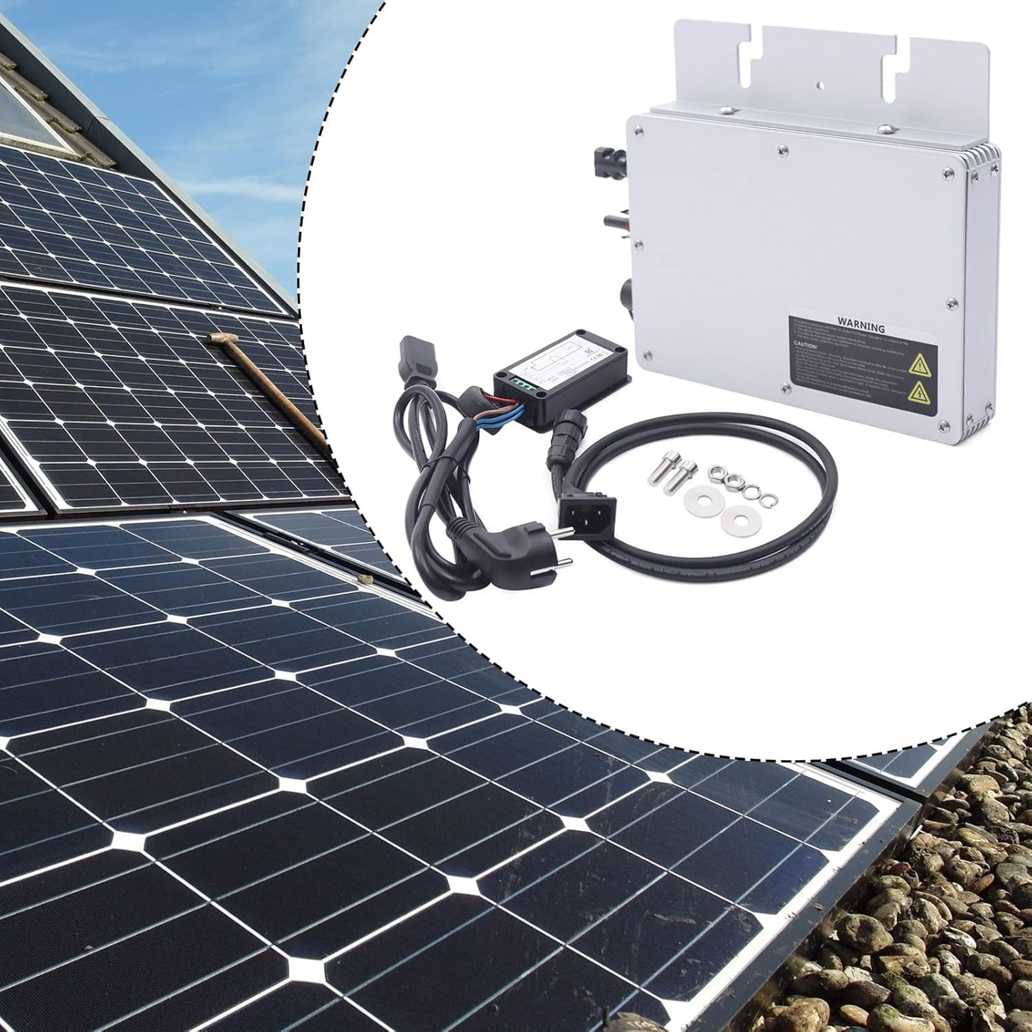 Micro Grid Tie Inverter WVC 300 W Onduleur solaire numérique couplé au réseau avec fonction de transmission inverse étanche IP65