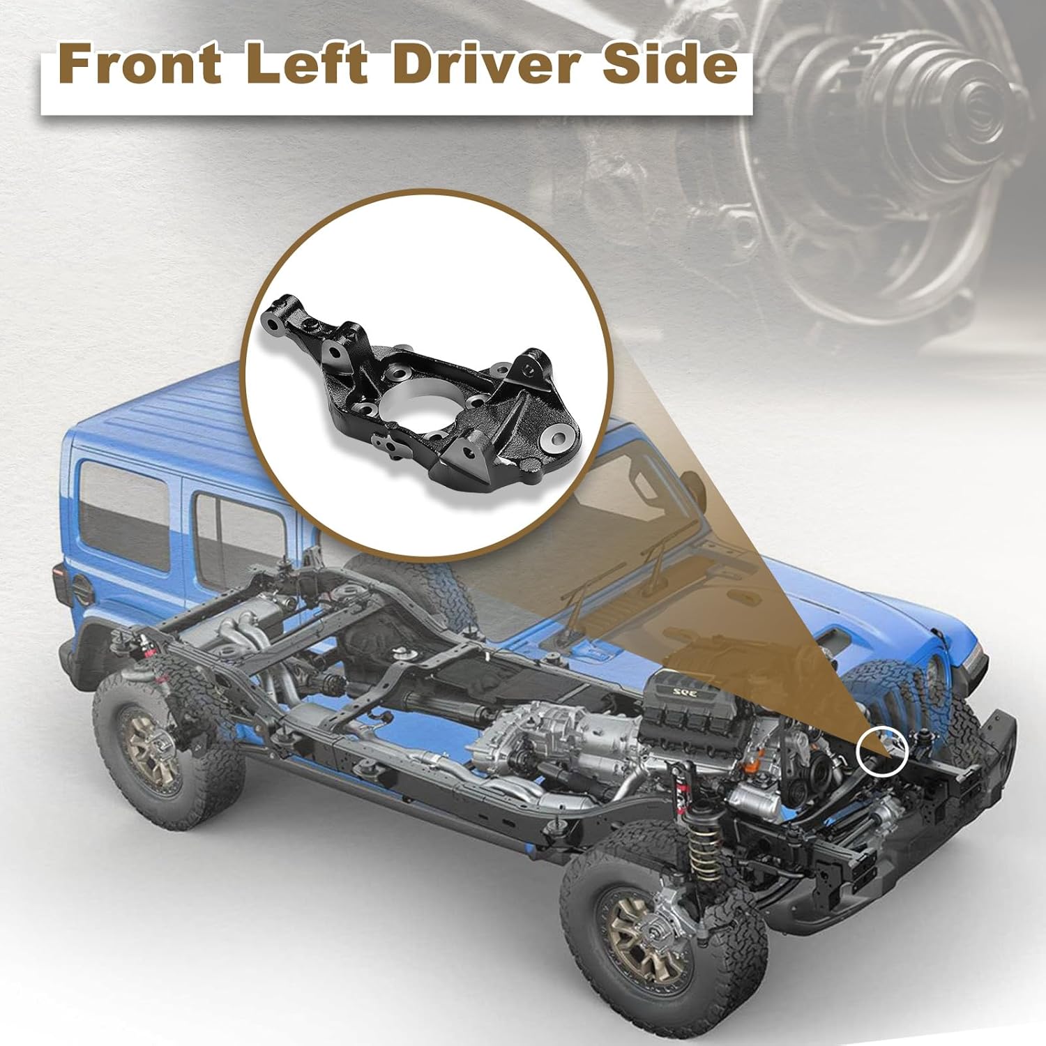 Steering Knuckle Fit for Jeep Compass 2017-2022 / Jeep Renegade 2015-2022 / Fiat 500X 2016-2022 Rear Left Driver Side # 68246625AA