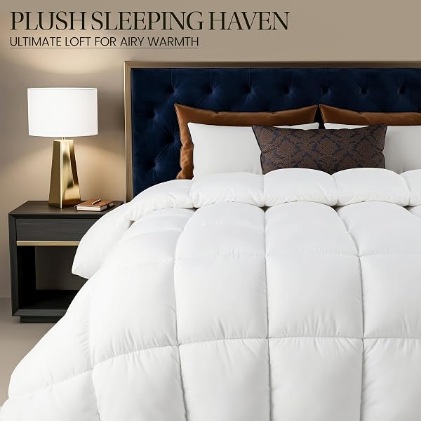 Utopia Bedding Duvet Double,10.5 Tog coverless Duvet with Corner Tabs, Box Stitched Quilt (Double, White) - 2