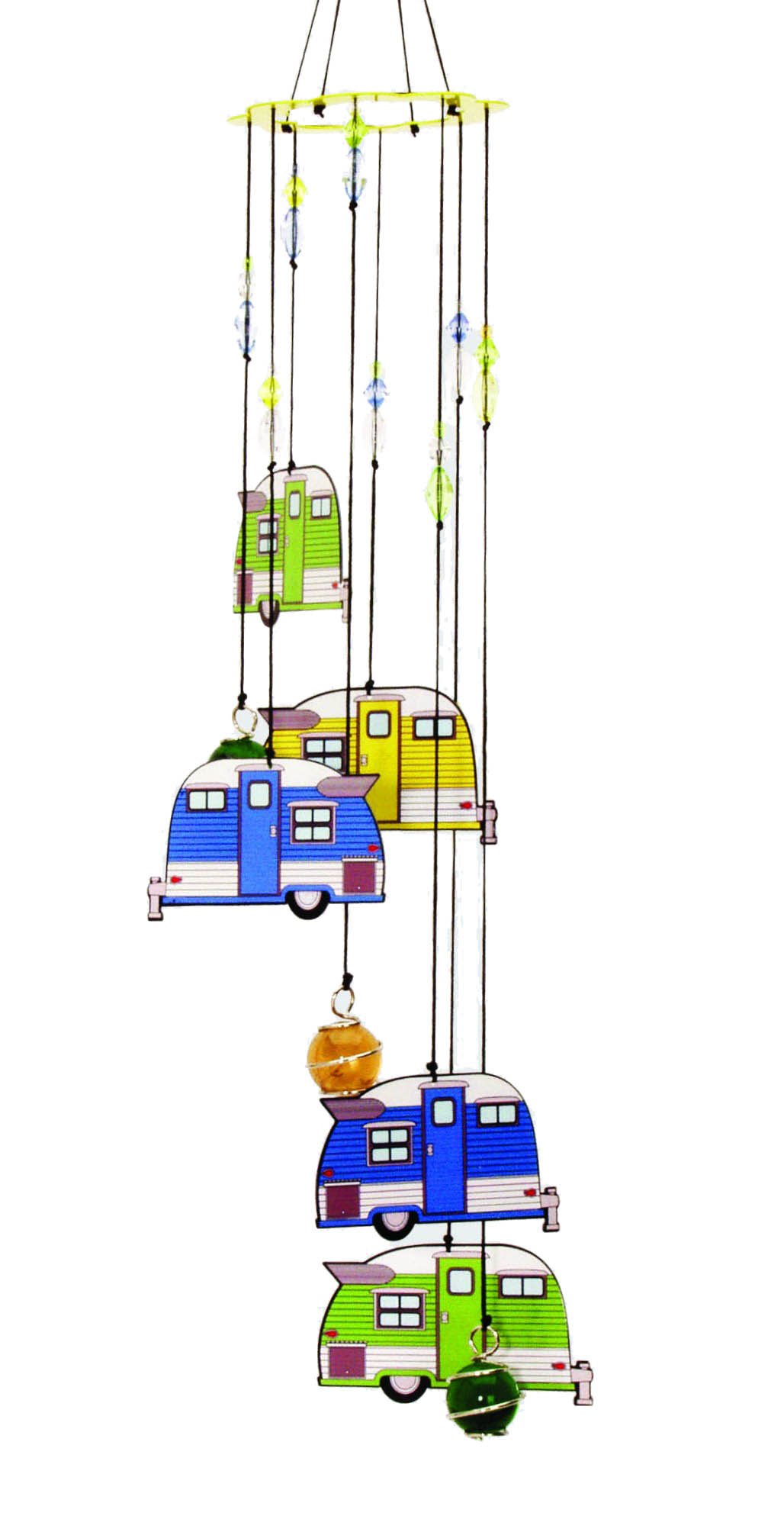 Spoontiques 11957 Trailer Metal Wind Chime, Multicolored