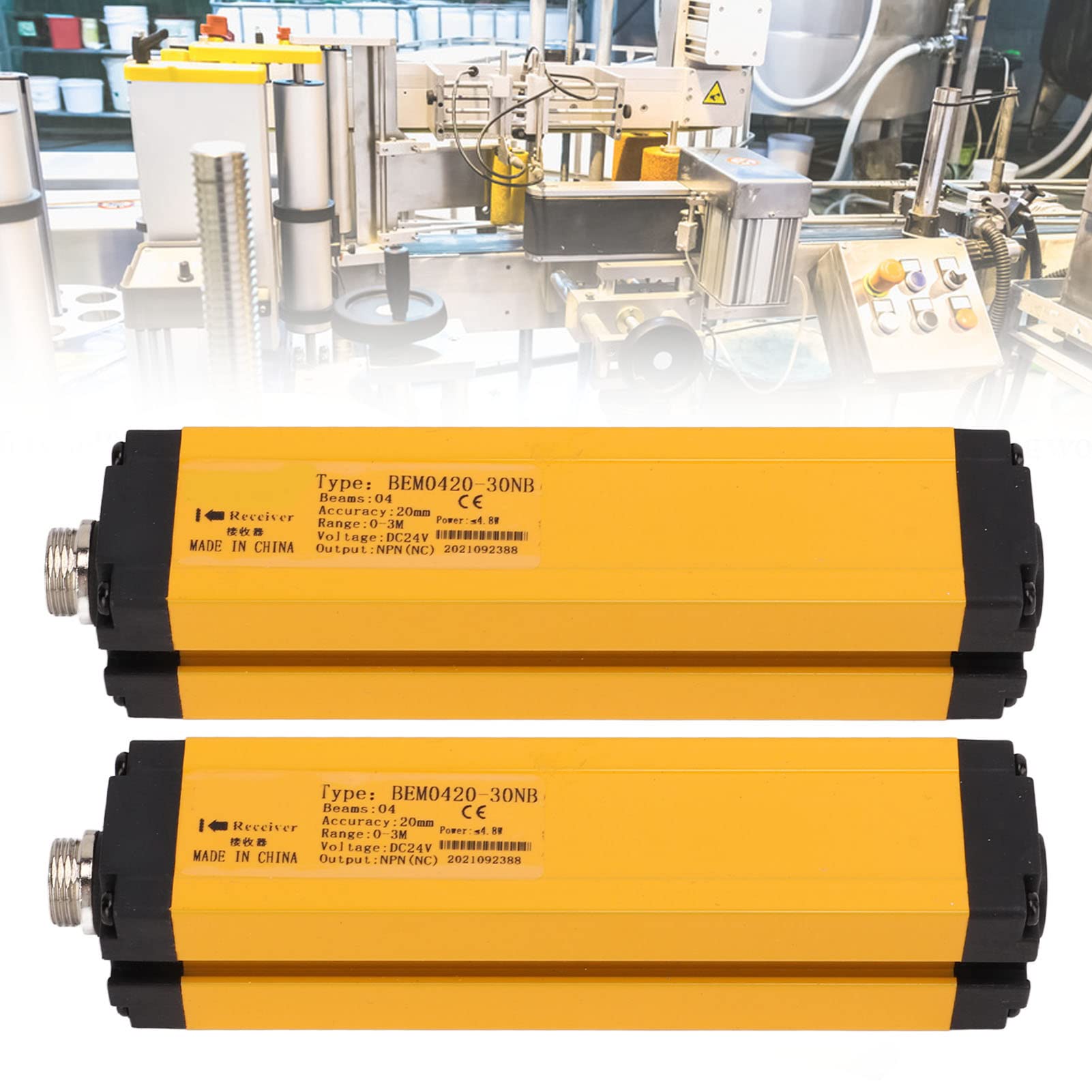 BEM0420‑30NB SicherheitsLichtschranke 20 mm Strahlungsraster InfrarotLichtgitter für Stanz und Schermaschinen IP65