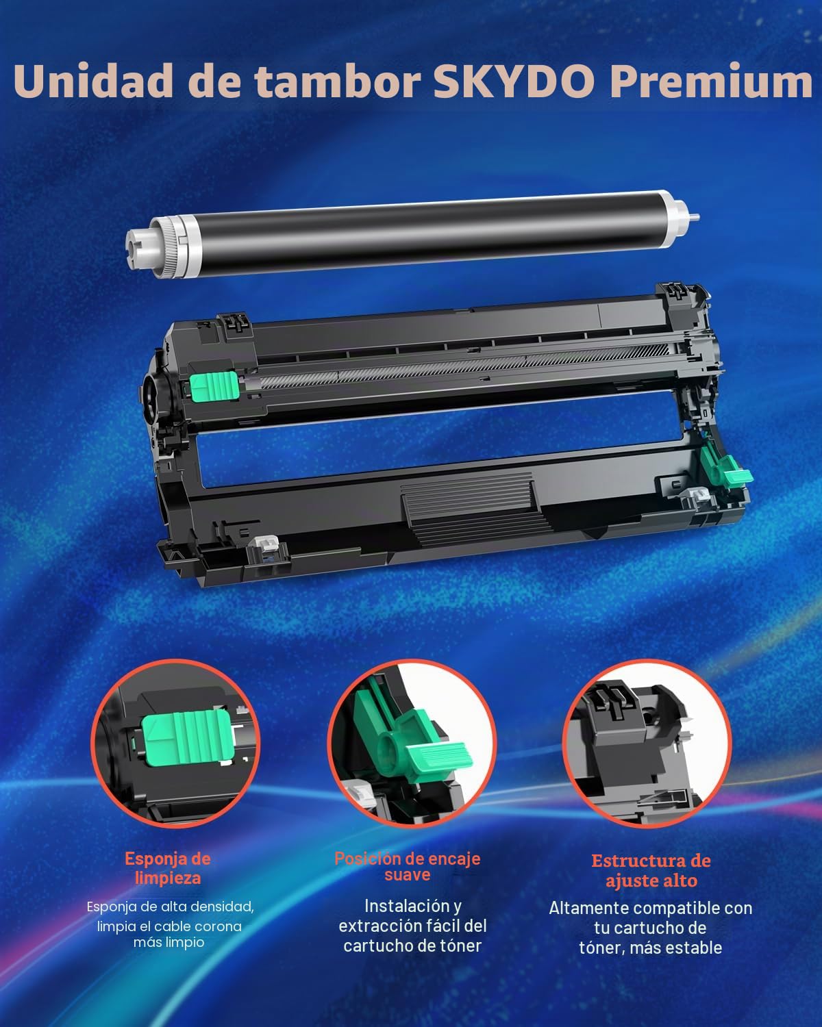 Skydo DR241CL Tambor compatible para Brother DR241 DR241 CL Unidad de batería compatible con Brother DCP-9015CDW DCP-9017CDW HL-3140CW HL-3142CW MFC-9130CW MFC-9140CDN
