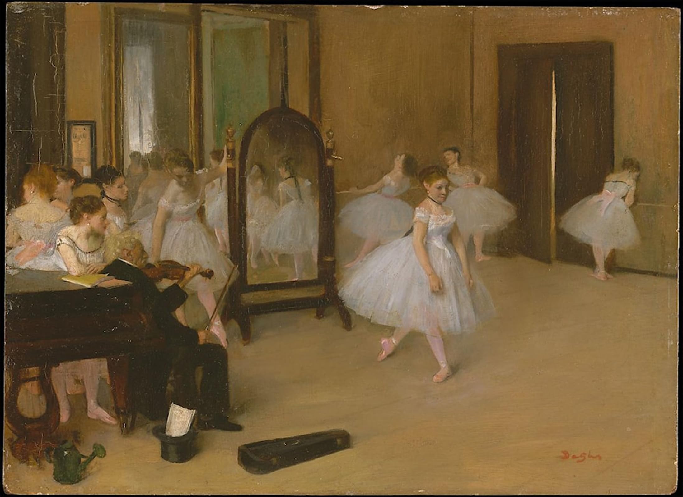 ARTXLXXBN Famous Print Painting Colorful Art Print the Dancing Class by Edgar Degas Canvas Art Decorations for Home Decor 60x90cm