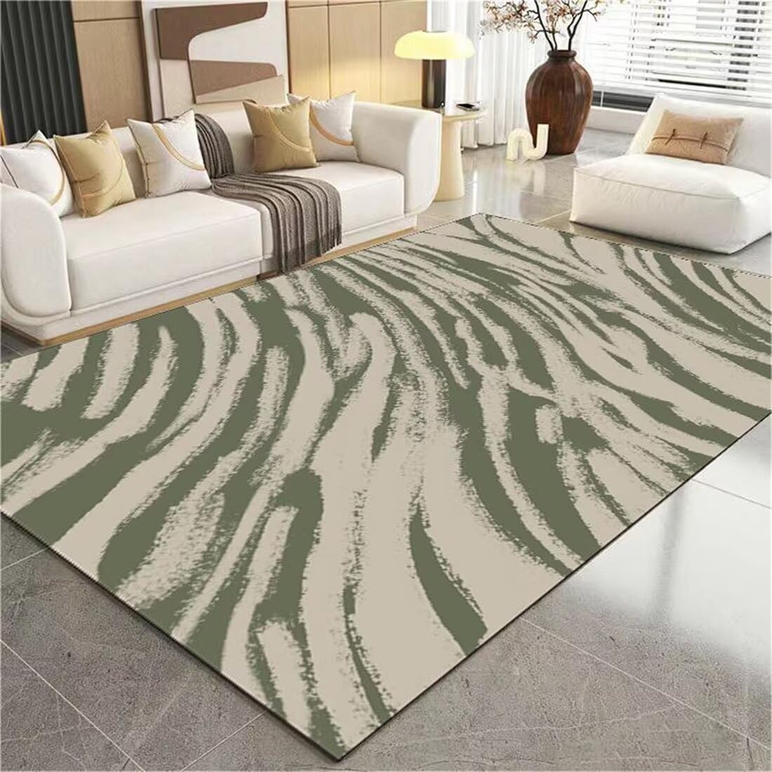 Tapis enfant chambre insonorisant et résistant aux taches vert