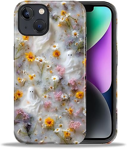 Miniatura 10 de Funda para iPhone 11, carcasa dura a prueba de golpes + silicona suave 2 en 1 híbrida, parachoques a prueba de caídas - Vidrio manchado con flores