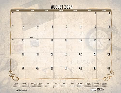 Miniatura 9 de House of Doolittle Calendario mensual de escritorio 2024, vintage, 22 x 17 pulgadas, enero a diciembre (HOD157-24)