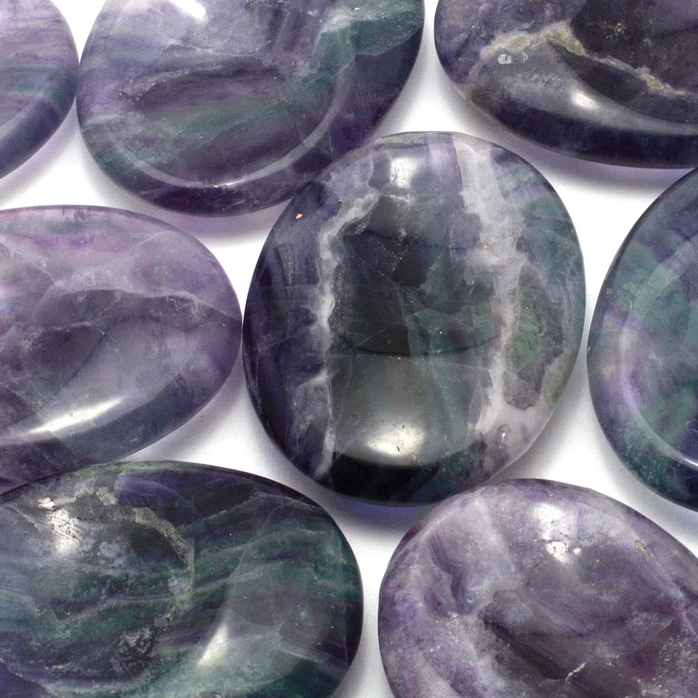 CrystalAge Rainbow Fluorite Thumb Stone