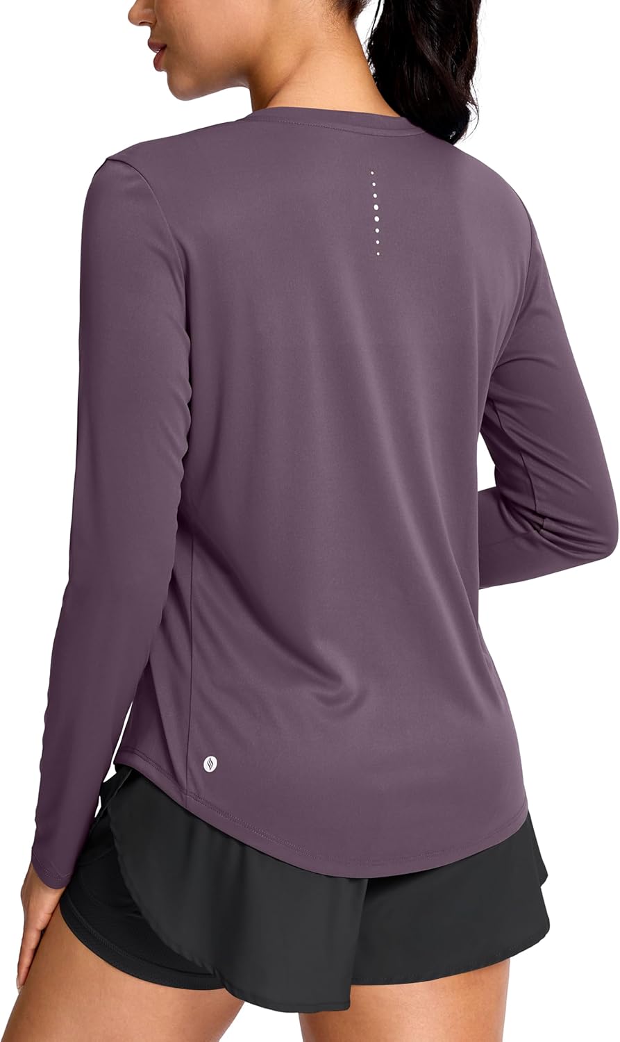 SANTINY Lightweight Long Sleeve Workout Tops for Women Breathable Yoga Gym Athletic Running Hiking Top UPF 50+ Sun Shirts