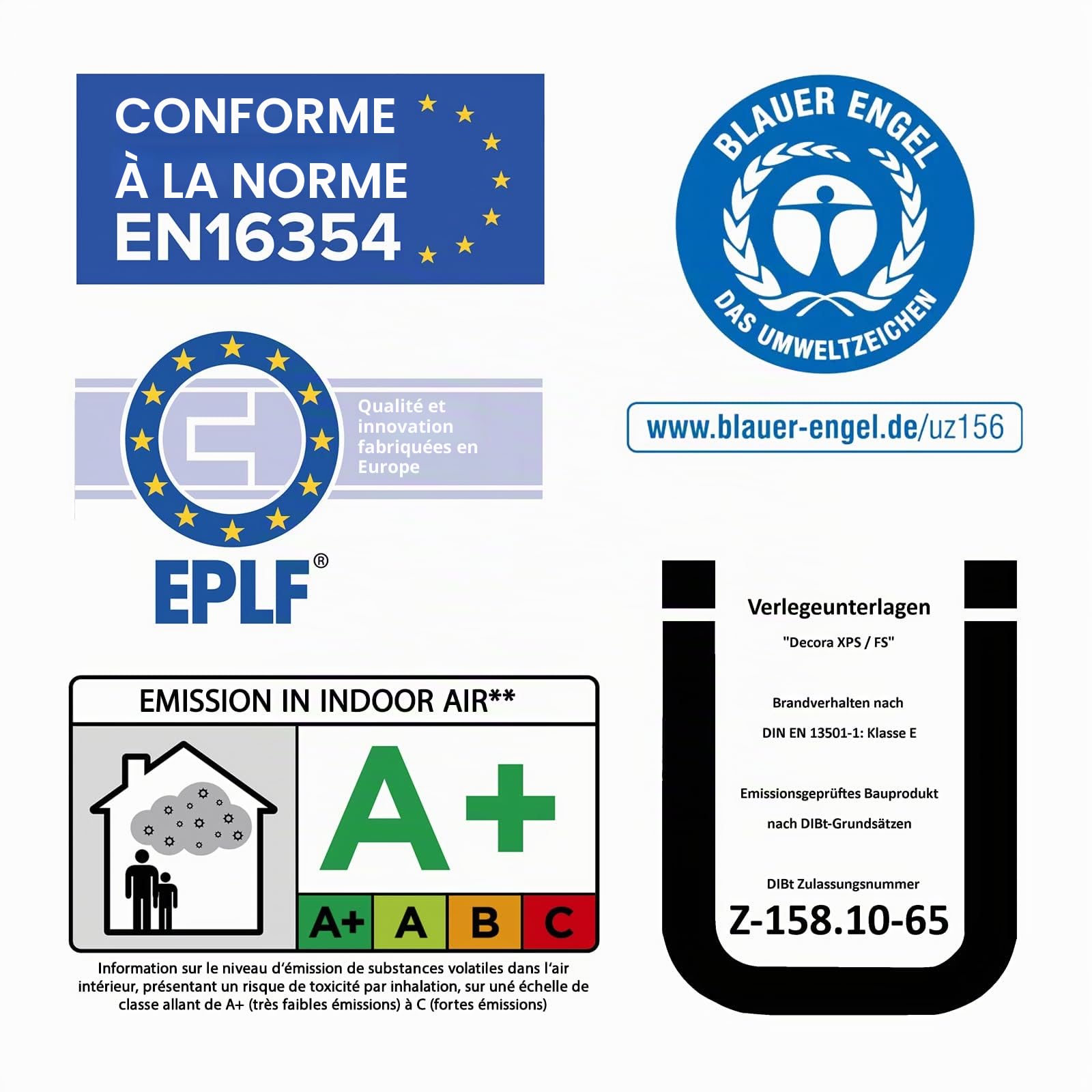 55 m² d'isolation phonique 5 mm avec AquaStop, tapis de pose pour parquet et stratifié, sous-couche de film chauffant idéal pour chauffage au sol électrique, haute résistance à la pression