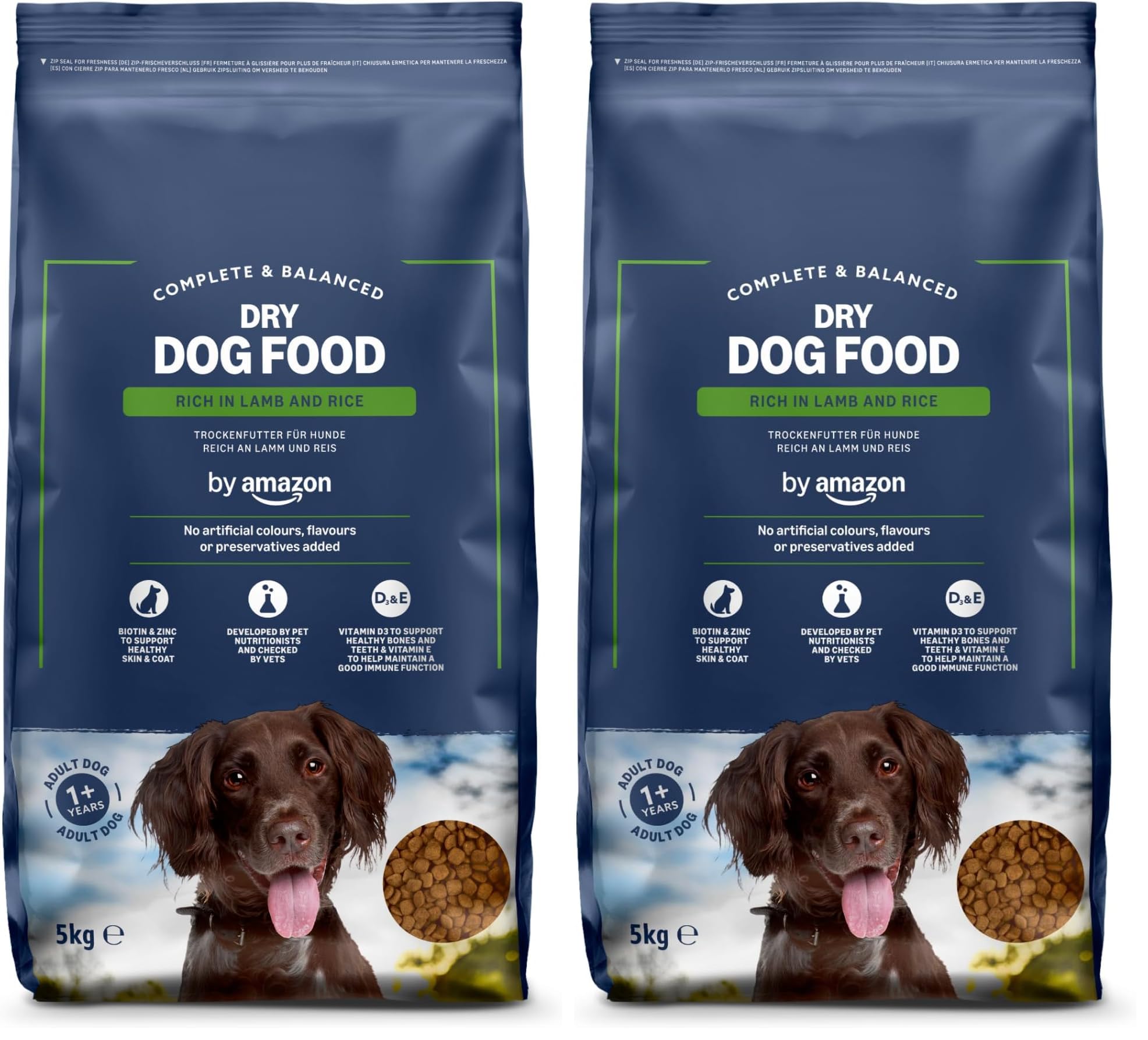 by Amazon - Complete Dry Dog Food for Adult Dogs, Rich in Lamb and Rice, 1 Pack of 5kg — view 13